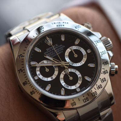 【AR一比一超A高仿手表】 Rolex  Cosmograph Daytona  Ditongna 系列116520-78590 黑盘 wrist watch (黑钢迪)、116520-78590 白盘 wrist watch (白钢迪)