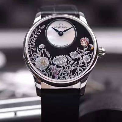 【视频讲解】 Jaquet Droz 艺术工坊精品女表！精美两针设计，天热贝母加彩绘艺术图案表面