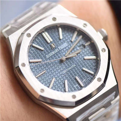 【视频测评JF一比一超A高仿手表】Audemars Piguet 皇家橡树系列15400ST.OO.1220ST.03《蓝面》男表