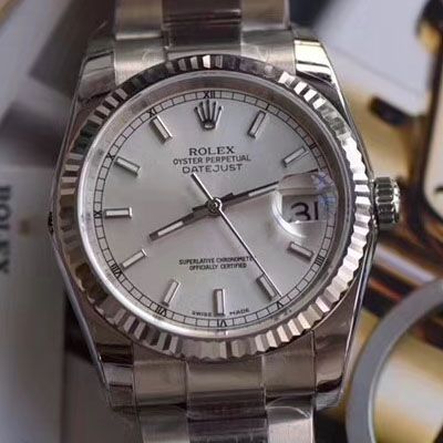 【复刻高仿 Rolex 男表价格】 Video analysis DJ Factory  Rolex   Datejust 36毫米系列116234白盘 wrist watch 