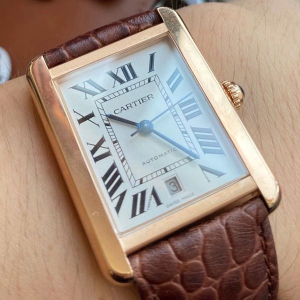 V9 Factory  Cartier  坦克系列1比1复刻高仿手表W5200026（超大号） wrist watch 