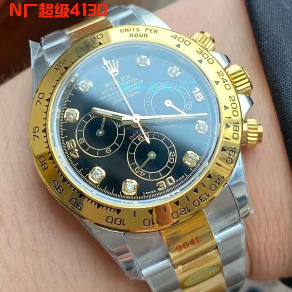 N Factory  Rolex 超级4130间金 Ditongna 钻面1比1高精仿手表m116503-0008 wrist watch 